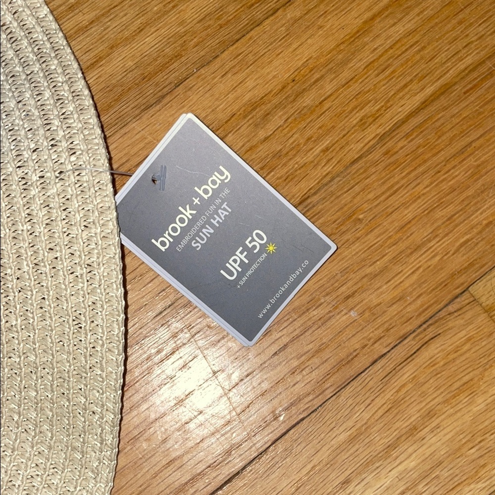 Brook & Bay Chic Women's Straw Hat with Black Script - Picture 5 of 8